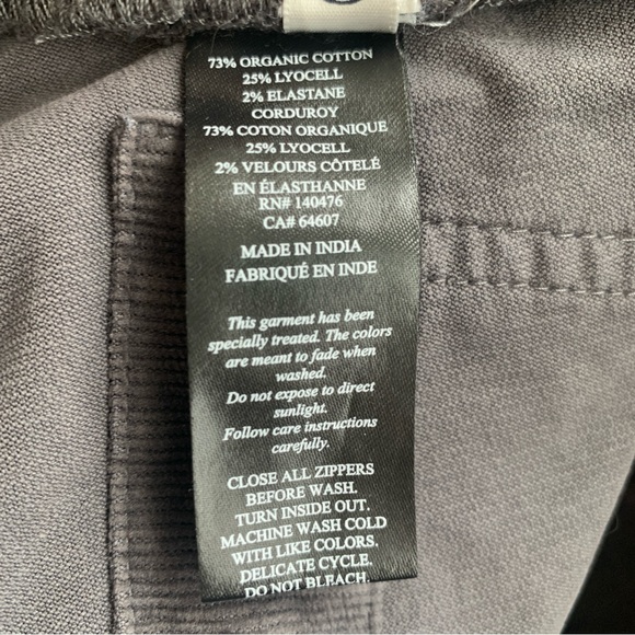 FAHERTY Gray Stretch Organic Cotton Cords- Sz 32- Like New! - Picture 11 of 14
